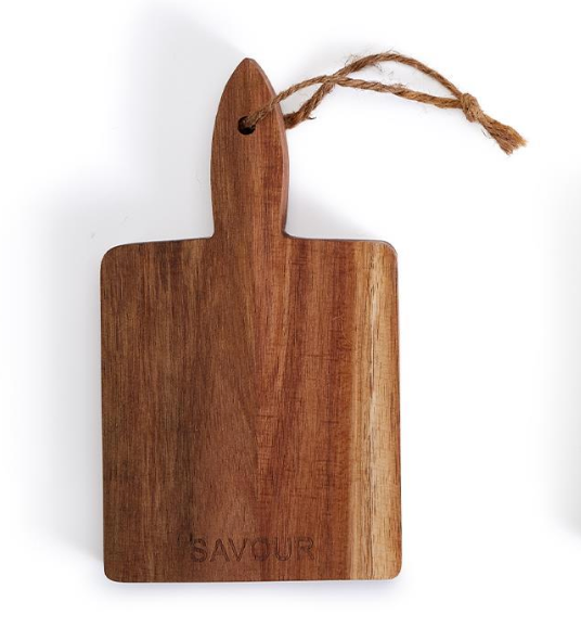 Acacia Wood Individual Charcuterie Boards, Set of 4