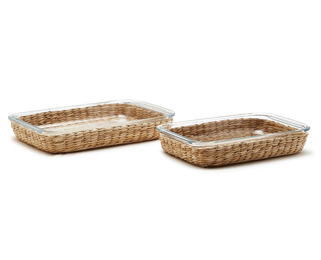 Set of 2, Borosilicate Glass Baking Dish