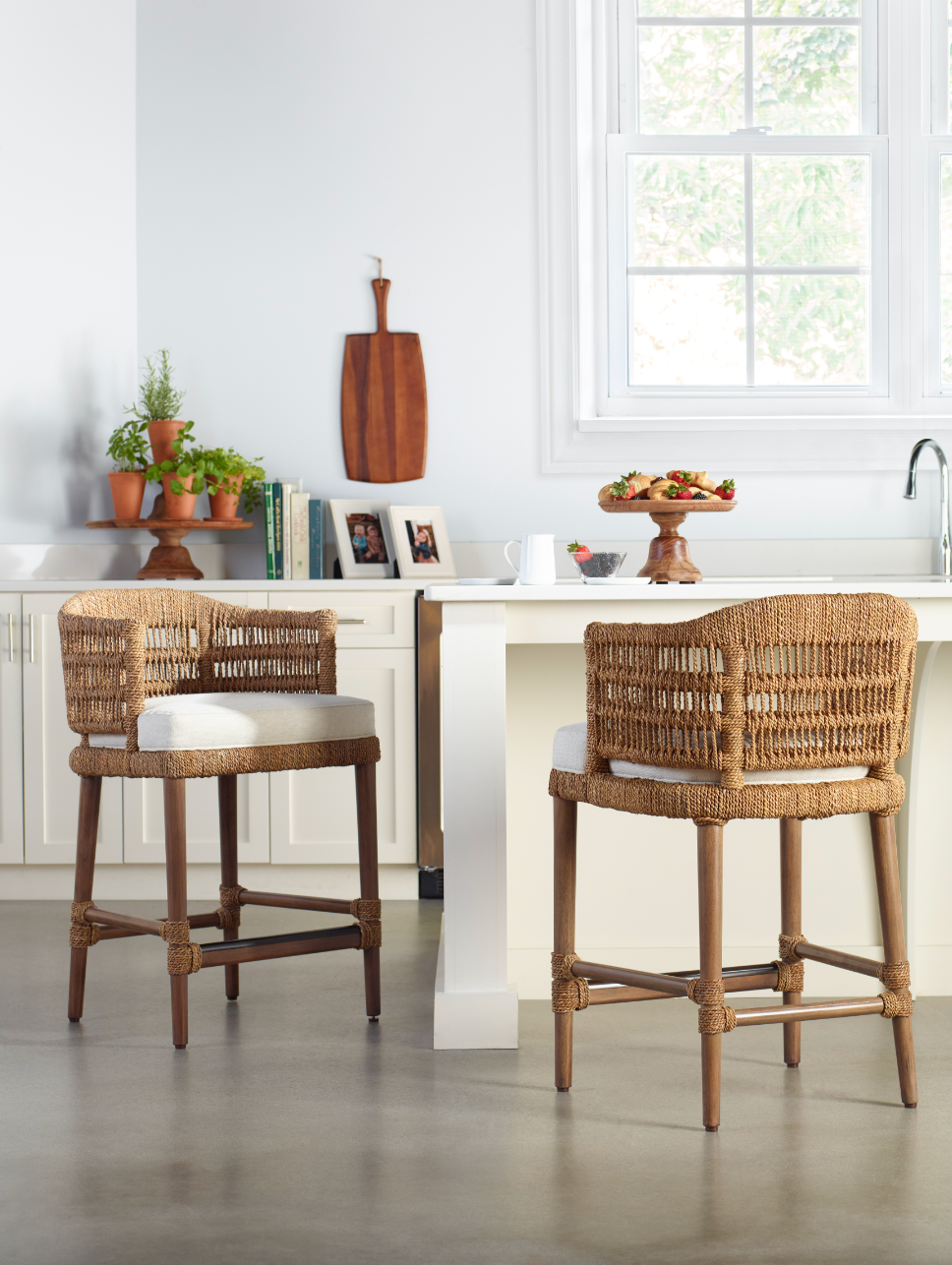 Boca Counter Stool - Natural/Flax