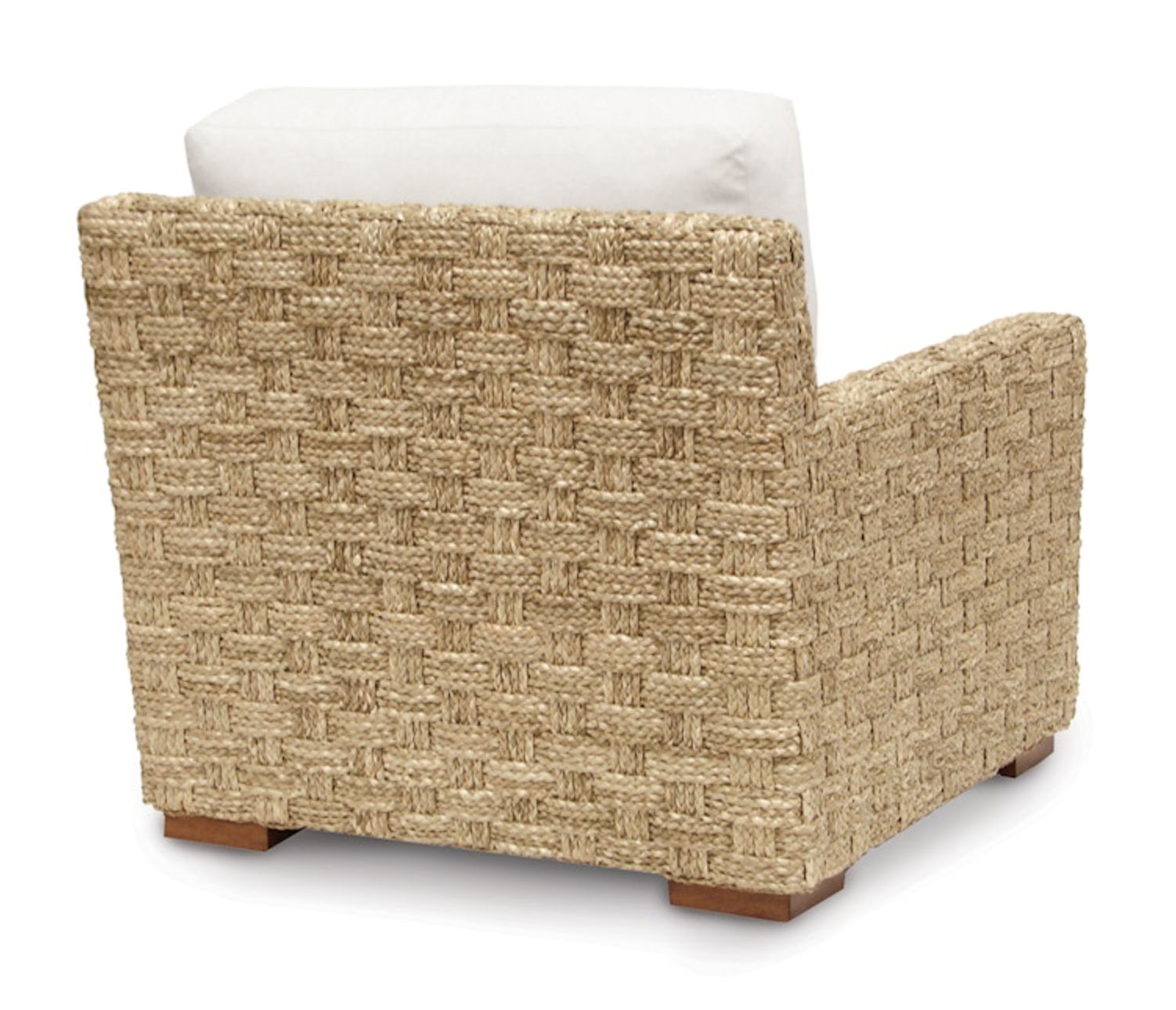 Spa Seagrass Lounge Chair with Upholstered Seat Cushions