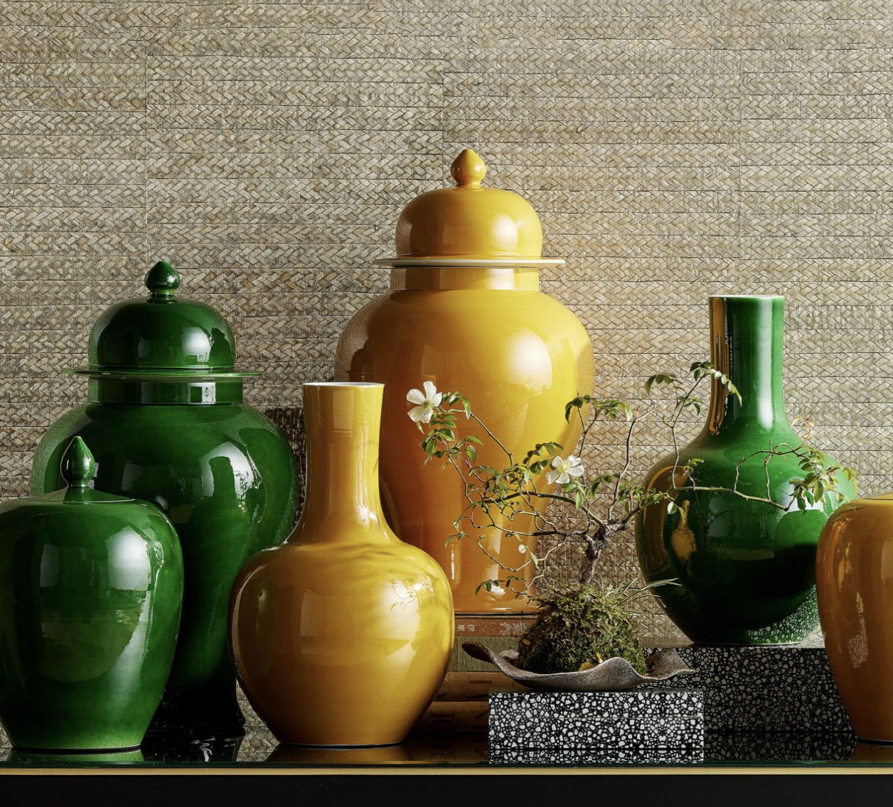 Large Yellow Ginger Jar