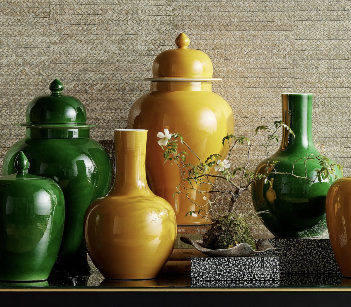 Large Yellow Ginger Jar