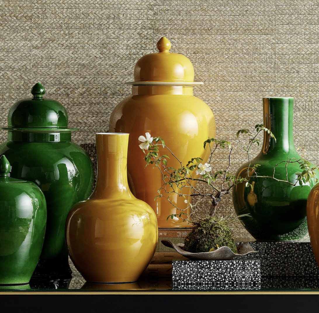 Large Yellow Ginger Jar