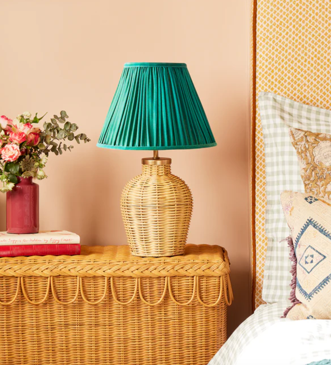 Small Rattan Cordless Table Lamp