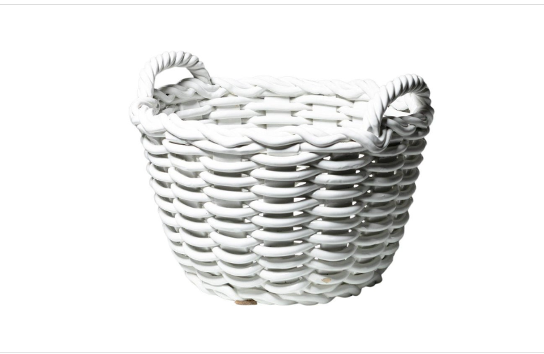 White Ceramic Basket