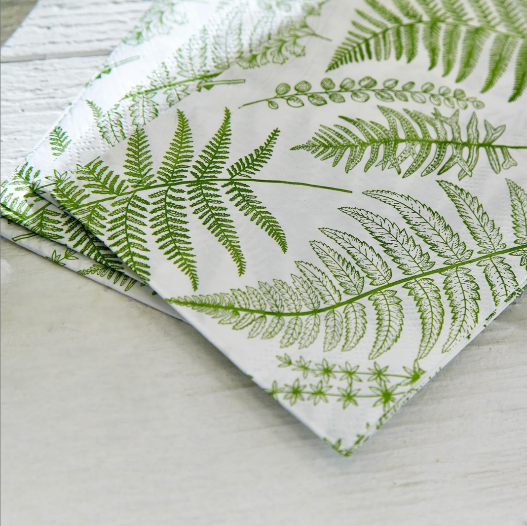 Fern Print Paper Dinner Napkin or Guest Towel Set of 20 (Paper)