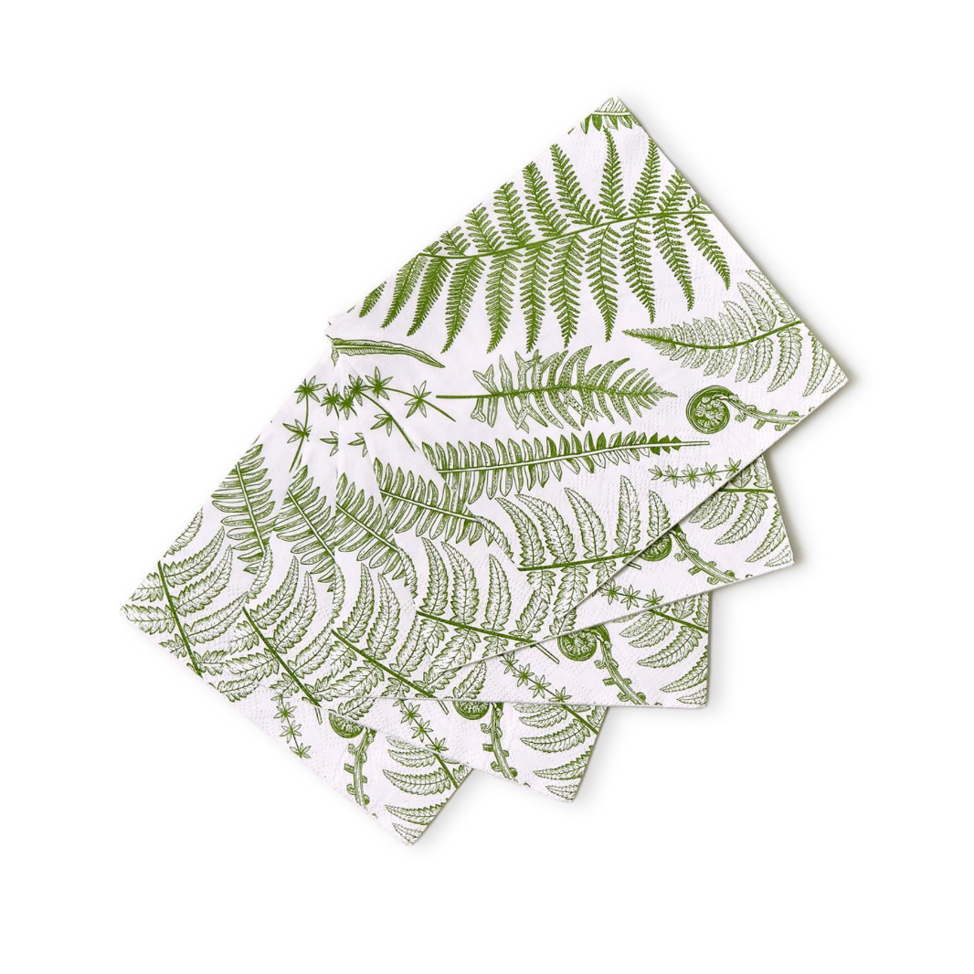 Fern Print Paper Cocktail Napkin Set of 20 Napkins (Paper)