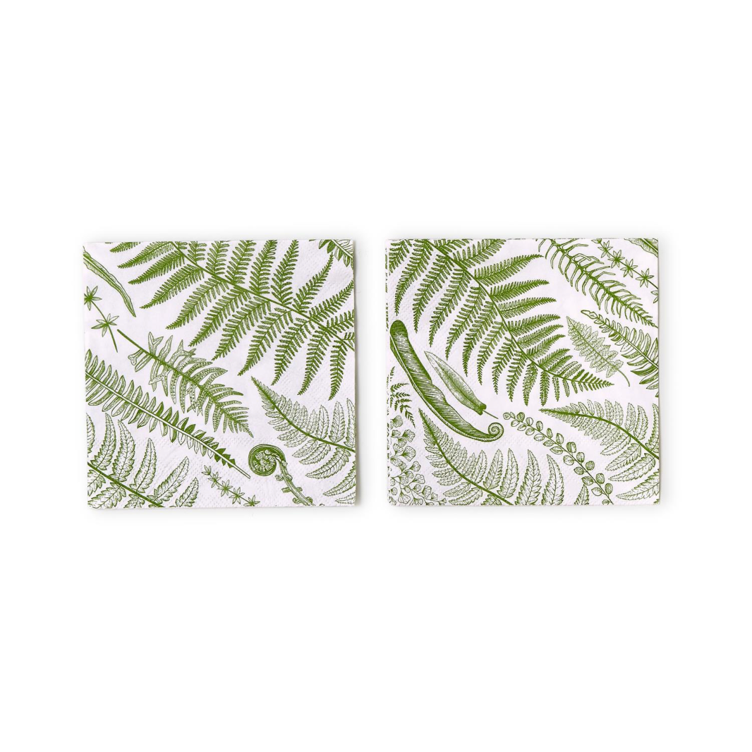 Fern Print Paper Cocktail Napkin Set of 20 Napkins (Paper)