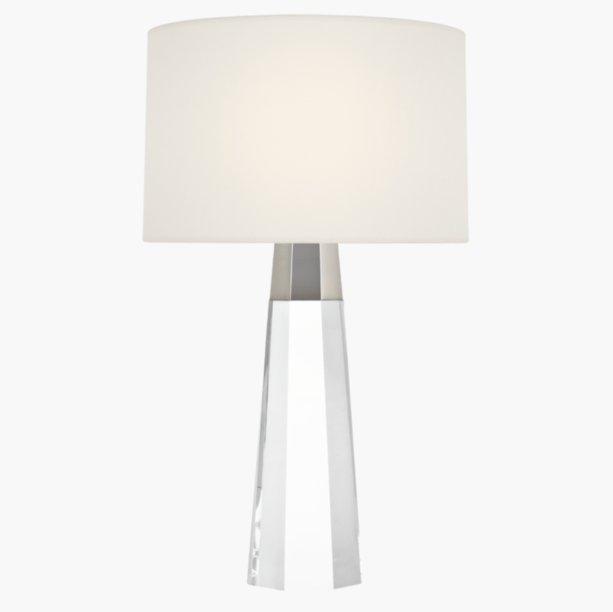 Olsen Crystal & Polished Nickel Cordless Accent Lamp