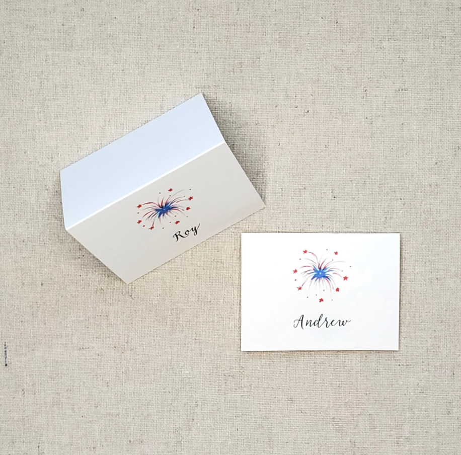Firework Place Card Setting, Set of 12