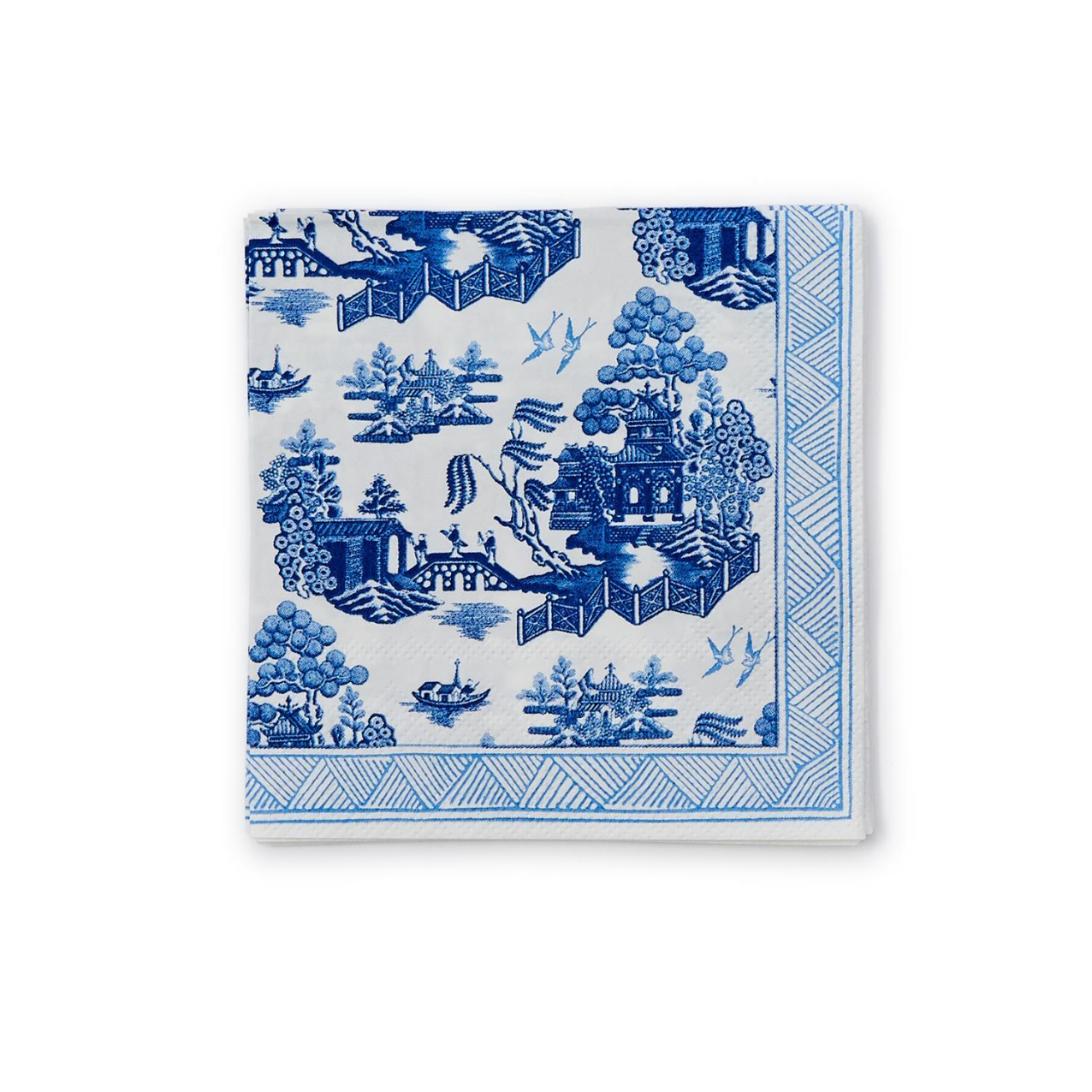 Blue Willow 3-Ply Paper Cocktail Napkin