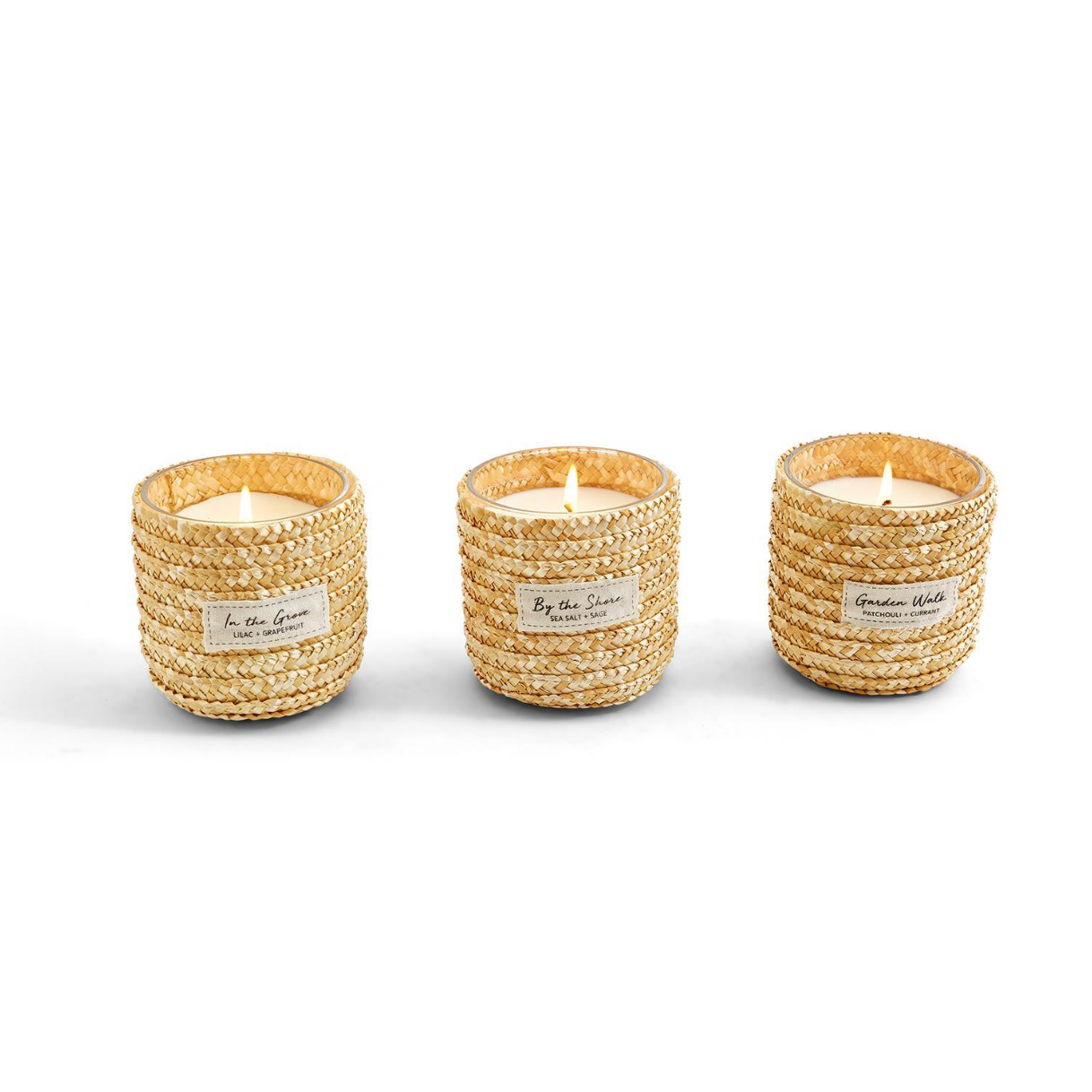 Nature's Basket Scented Candle in Hand-Crafted Straw Lidded Basket