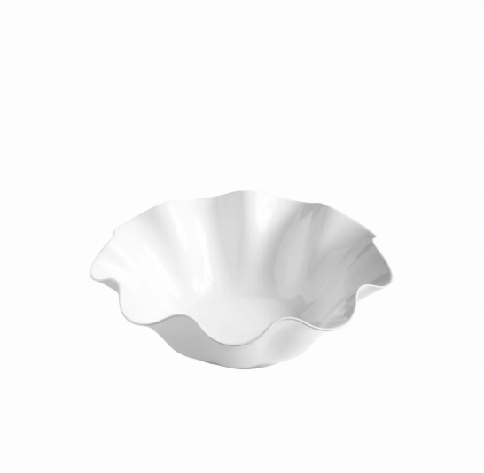 Large White Clam Serving Bowl