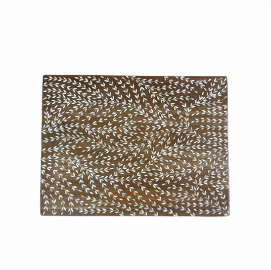 Teak Inlay Side Table