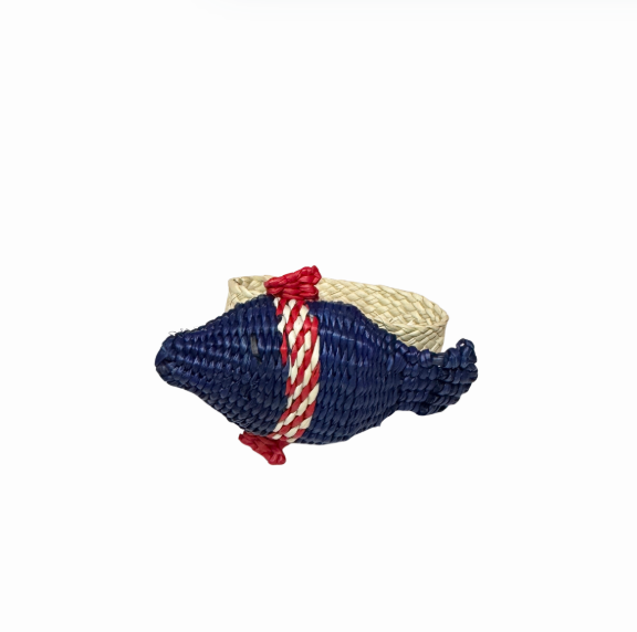 Striped Fish Napkin Ring, Set of 4
