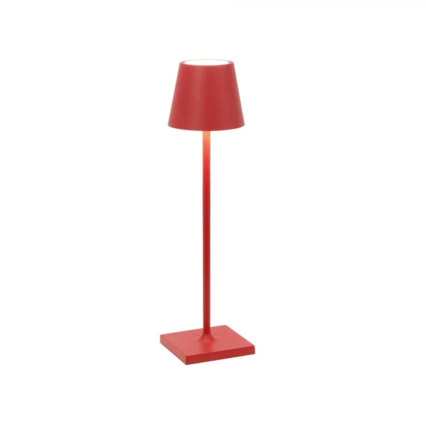 Red Poldina Pro Micro Rechargeable Table Lamp