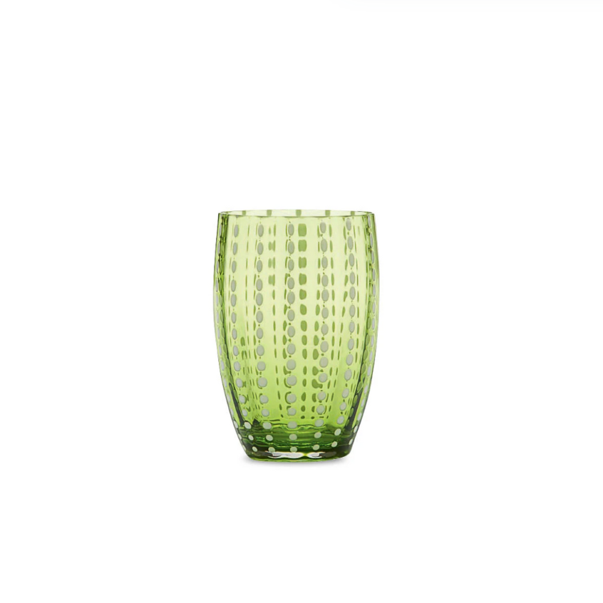 Apple Green Perle Tumbler, Set of 2