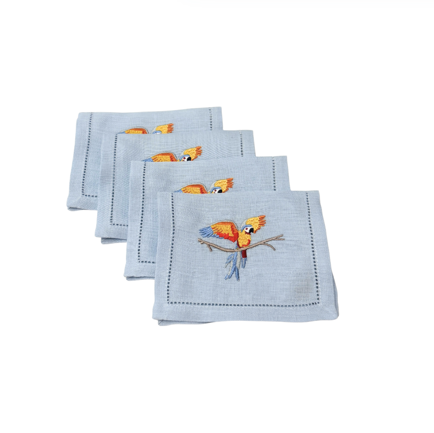 Parrot Cocktail Napkins, Set of 4