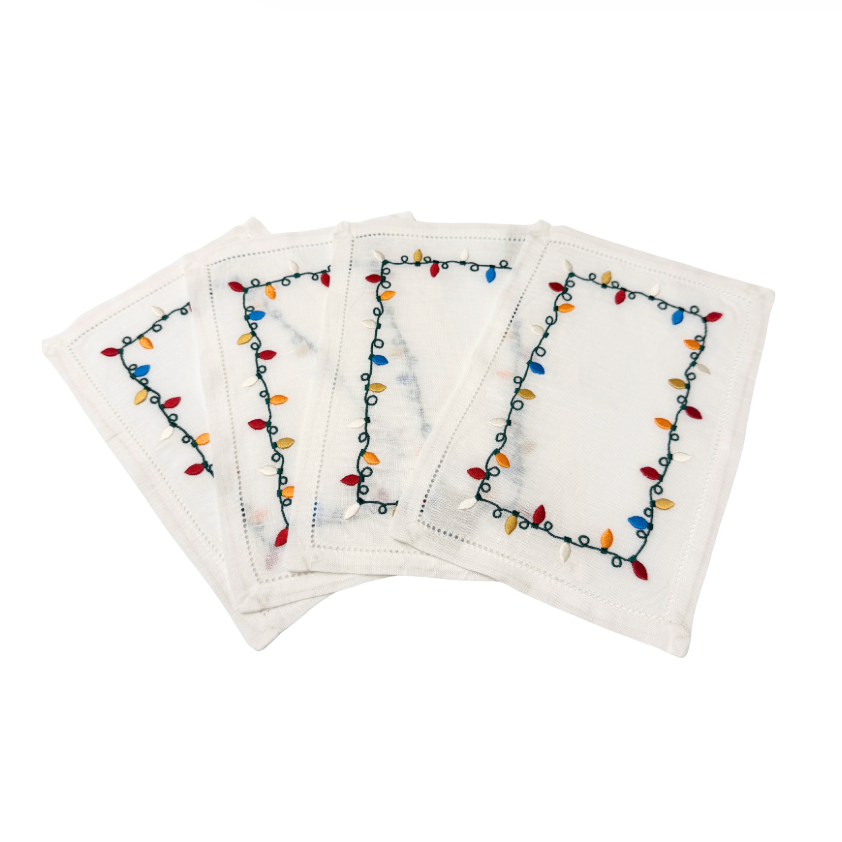 Holiday Lights Cocktail Napkins, Set of 4