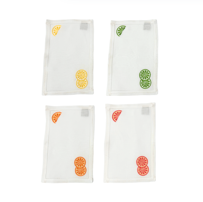 Citrus Cocktail Napkins, Set of 4