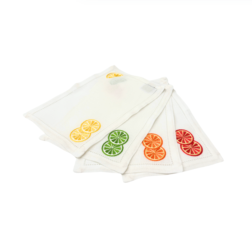 Citrus Cocktail Napkins, Set of 4