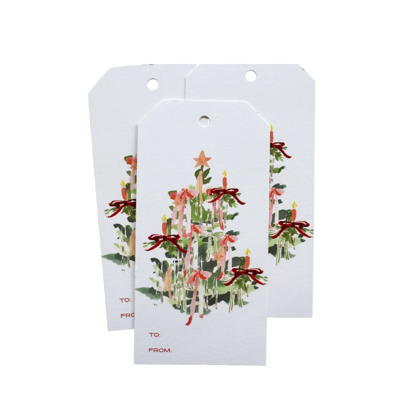Vintage Christmas Tree Gift Tags