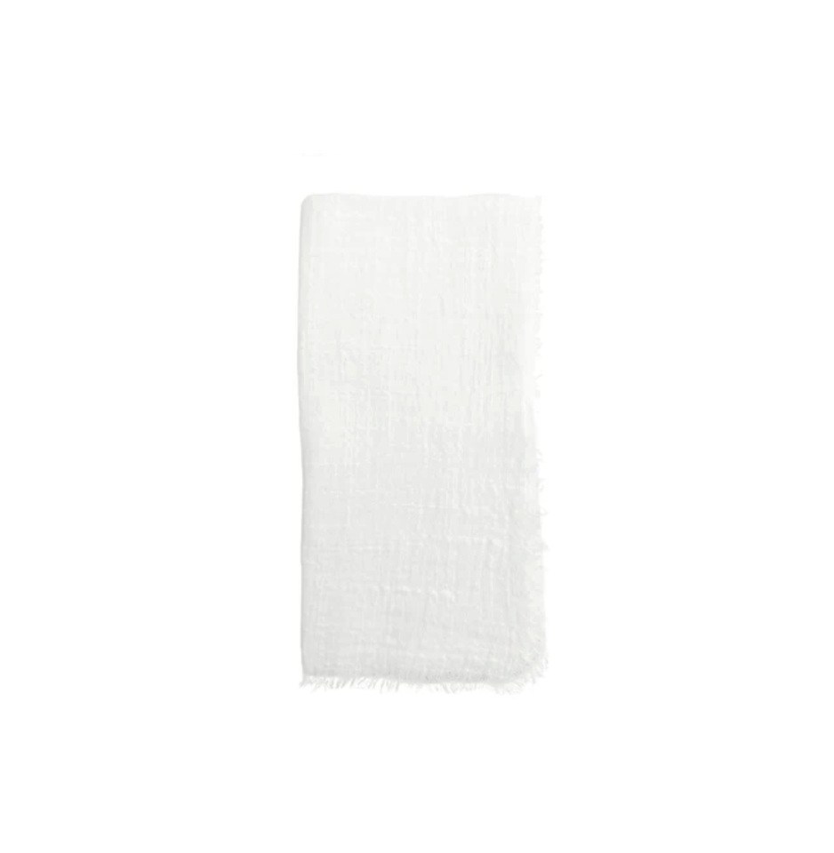 Cotton Gauze Fringe Napkins, Set of 4
