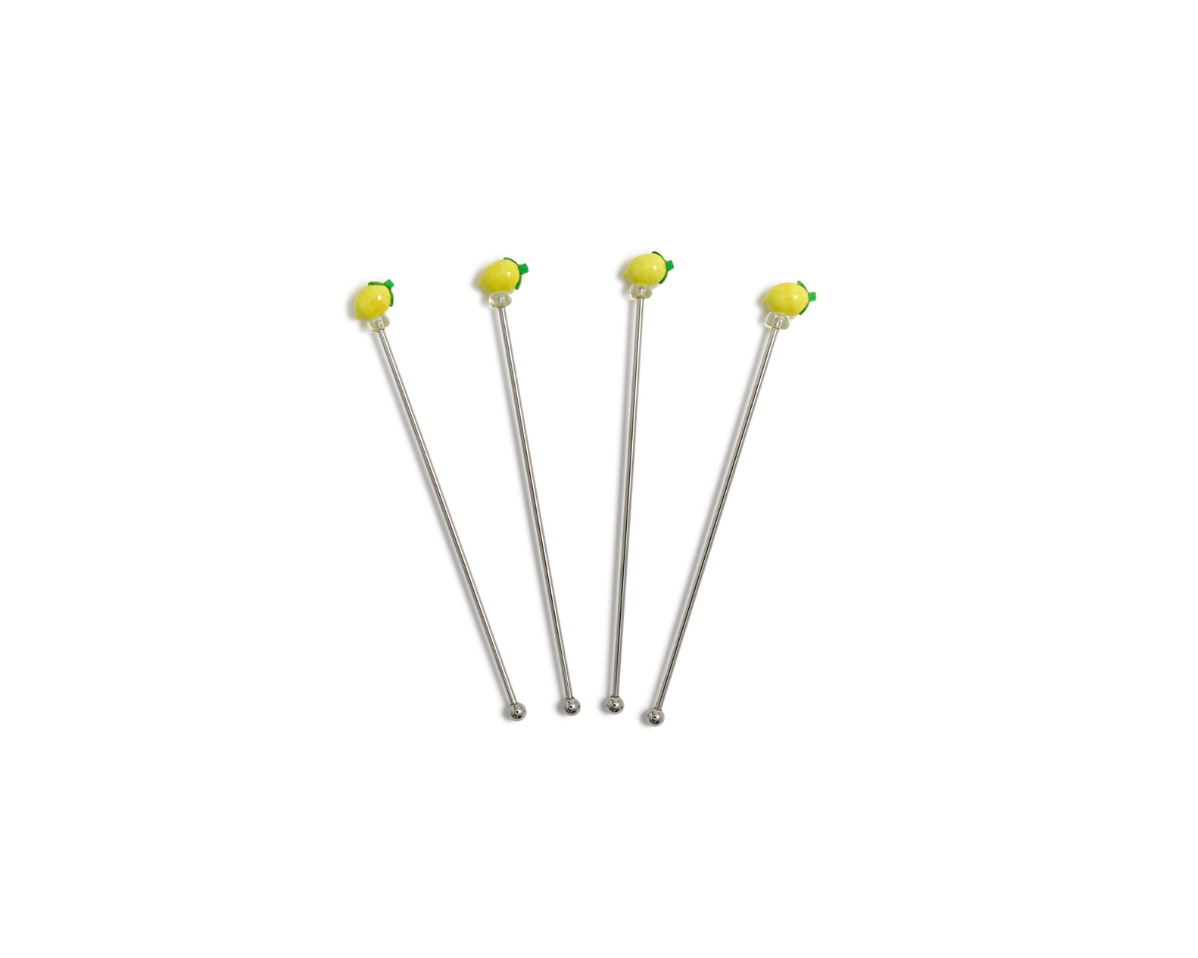 Lemon Drink Stirrers, Set of 4