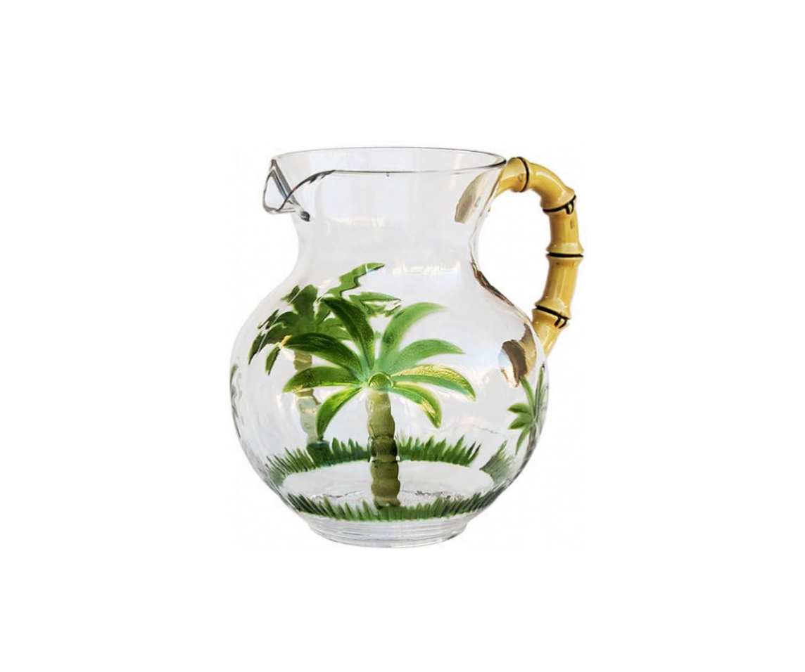 Tropical Palm Acrylic Pitcher