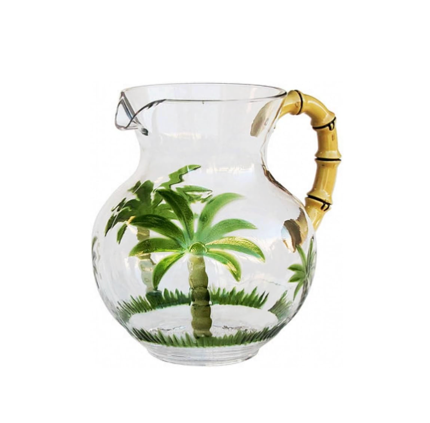 Tropical Palm Acrylic Pitcher