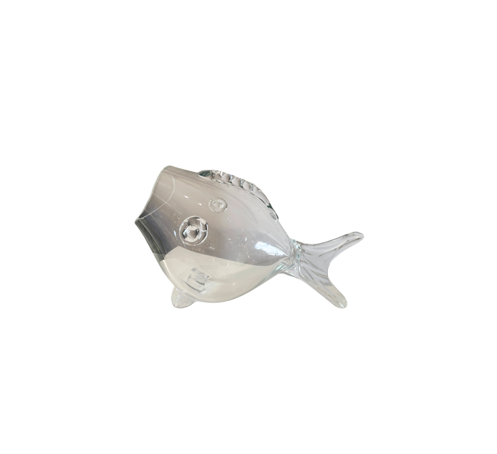 Vintage Blenko Style Hand Blown Glass Fish