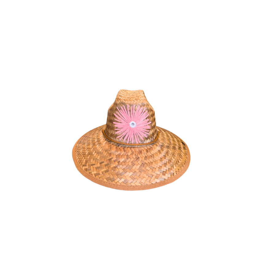 RAFFIA FLOWER STRAW HAT - DANIELLE ROLLINS X GLAMPWEAR