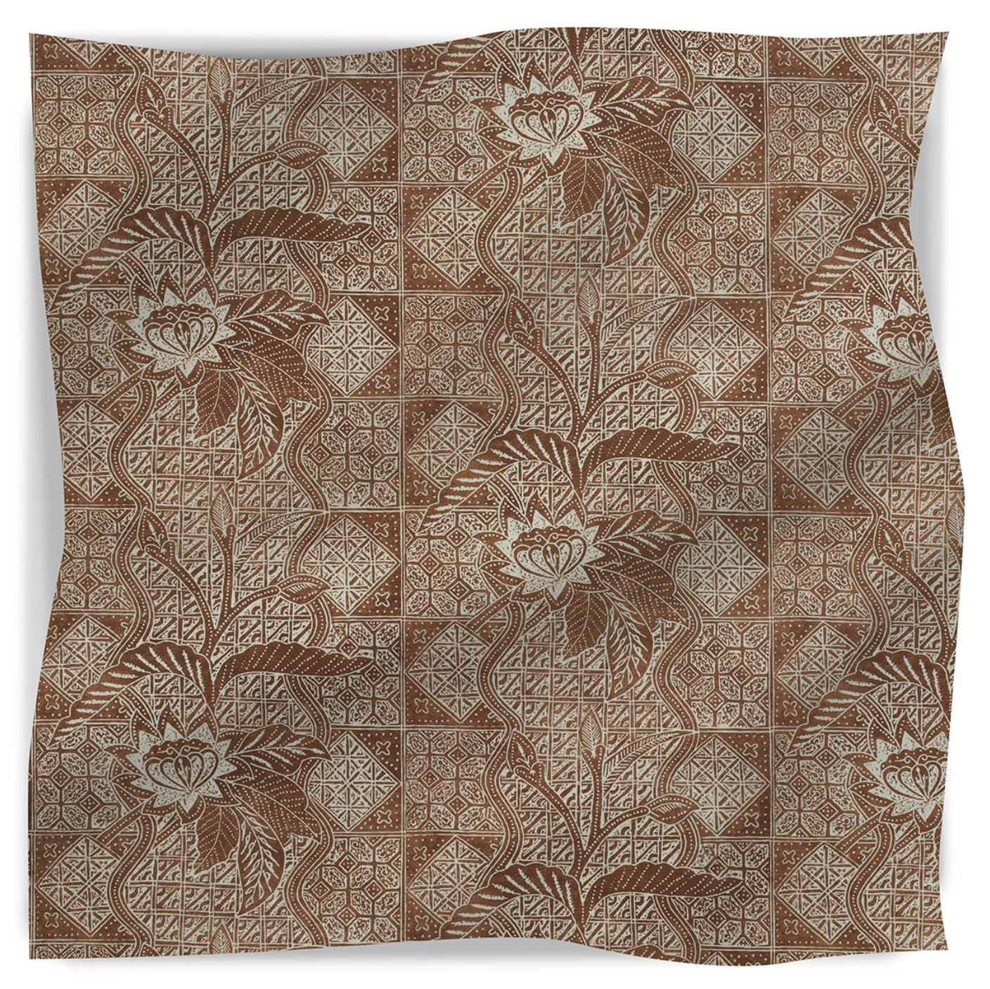 Calypso Batik Fabric in Teak