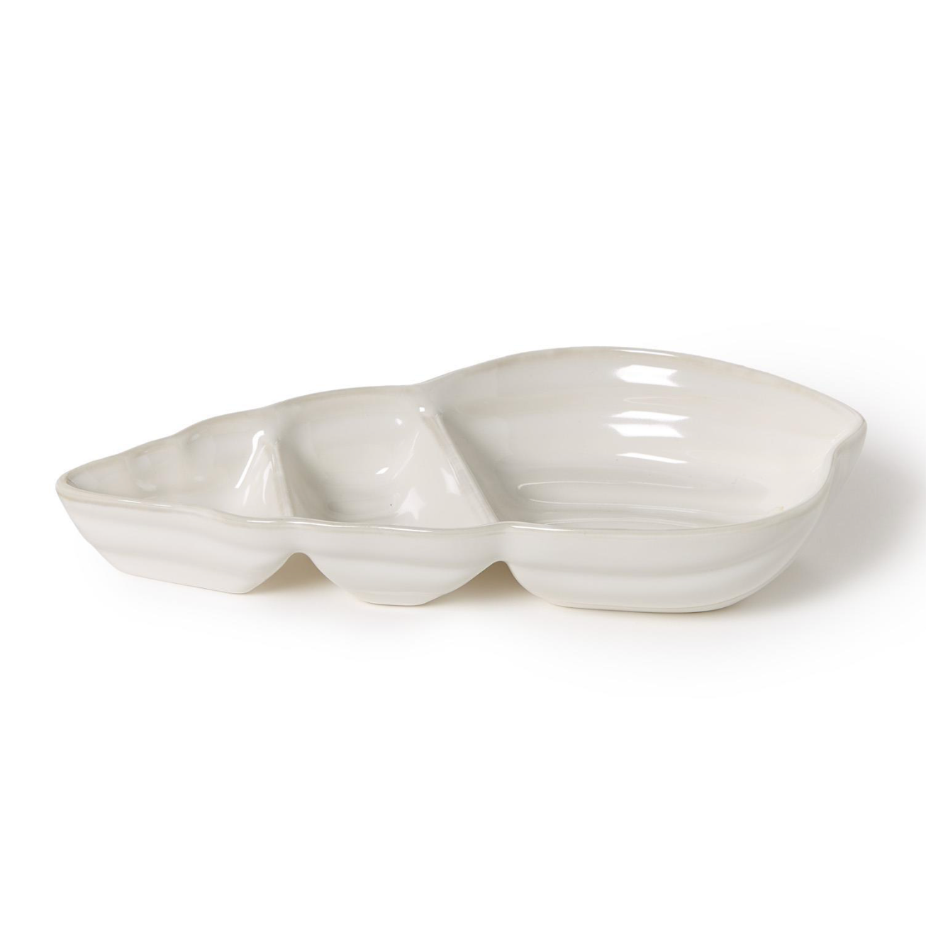 Shell Shaped 3 Section Serving Dish