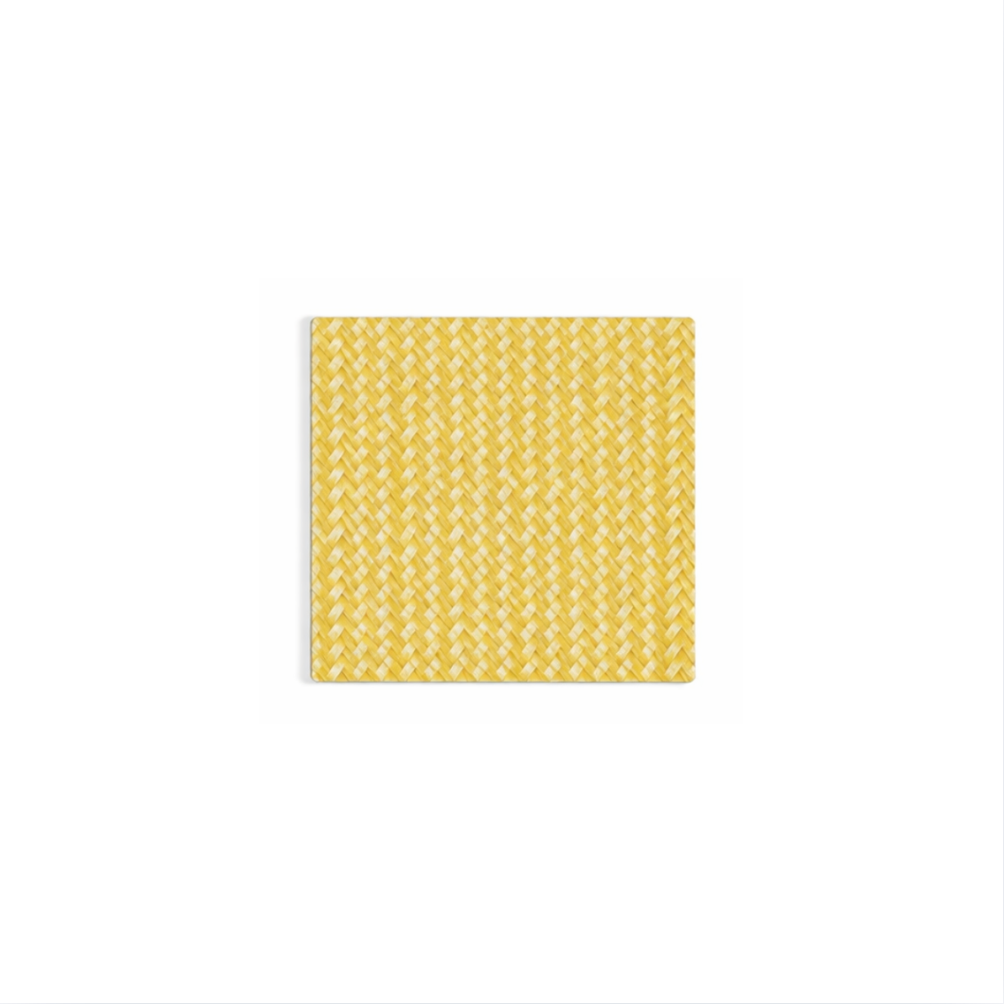 Square Rattan Weave Glass Platter