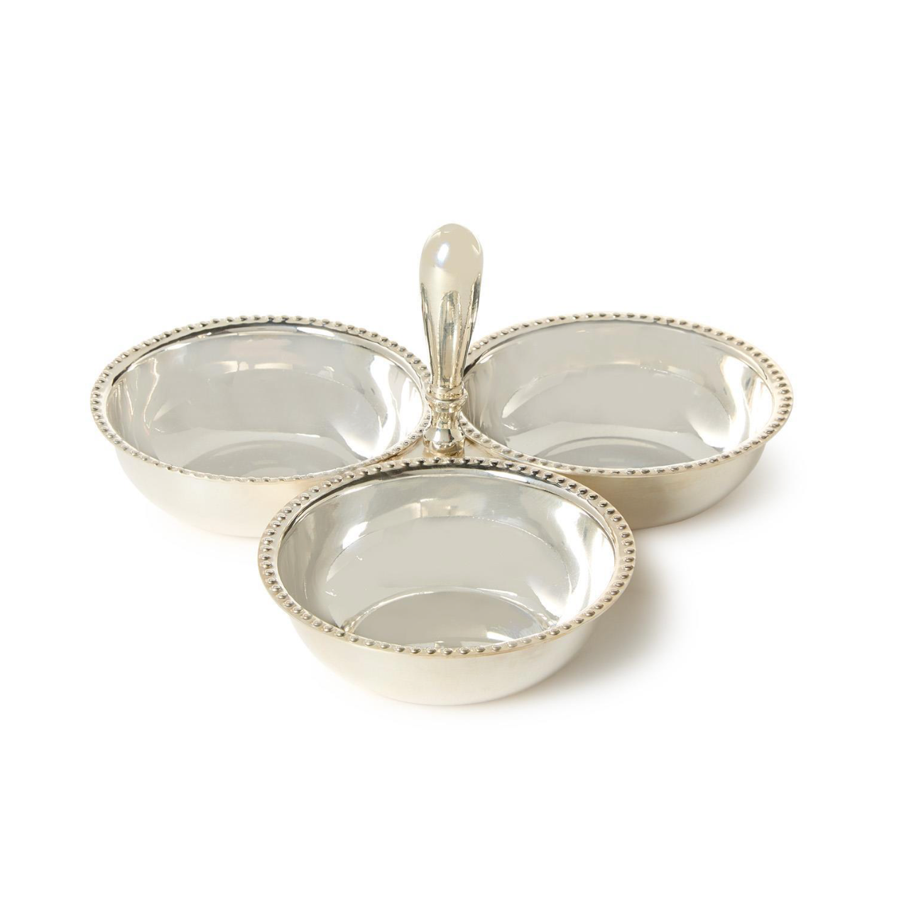 Banquet Three Section Silver Tidbit Server