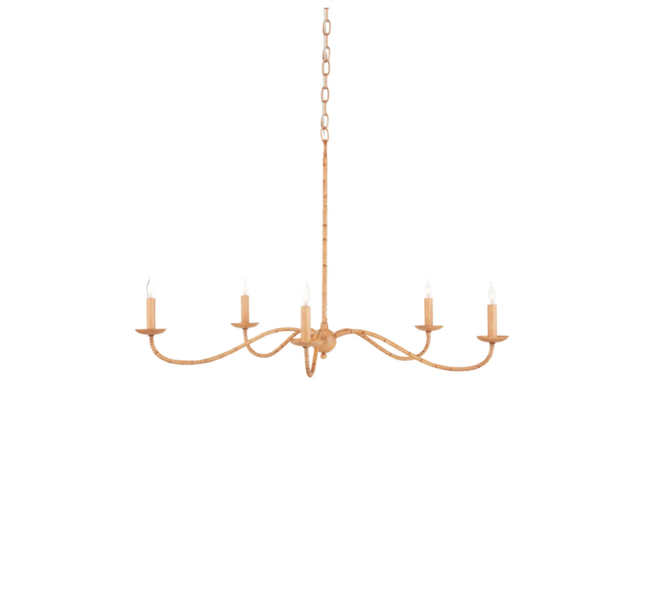 Saxon Small Tan Chandelier
