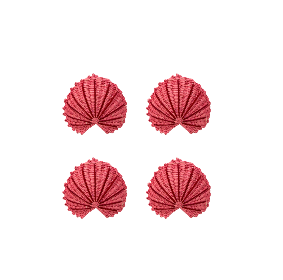Pink Shell Napkin Ring, Set of 4