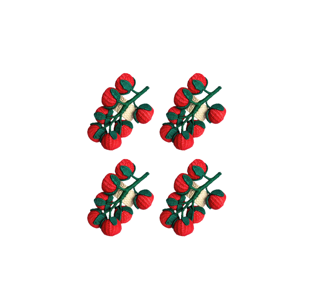 Tomato Vine Napkin Ring, Set of 4