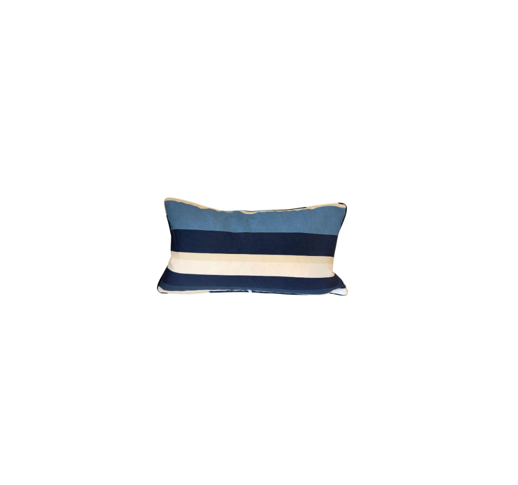 DR Home "The Billy Stripe" in Indigo Performance Pillow