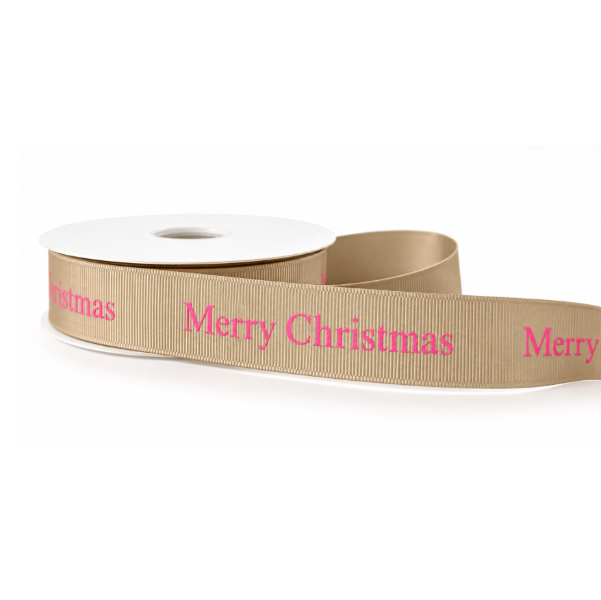 Merry Christmas Grosgrain Ribbon, 100 Yard Roll
