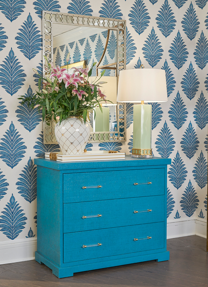Blue Clifton Side Chest