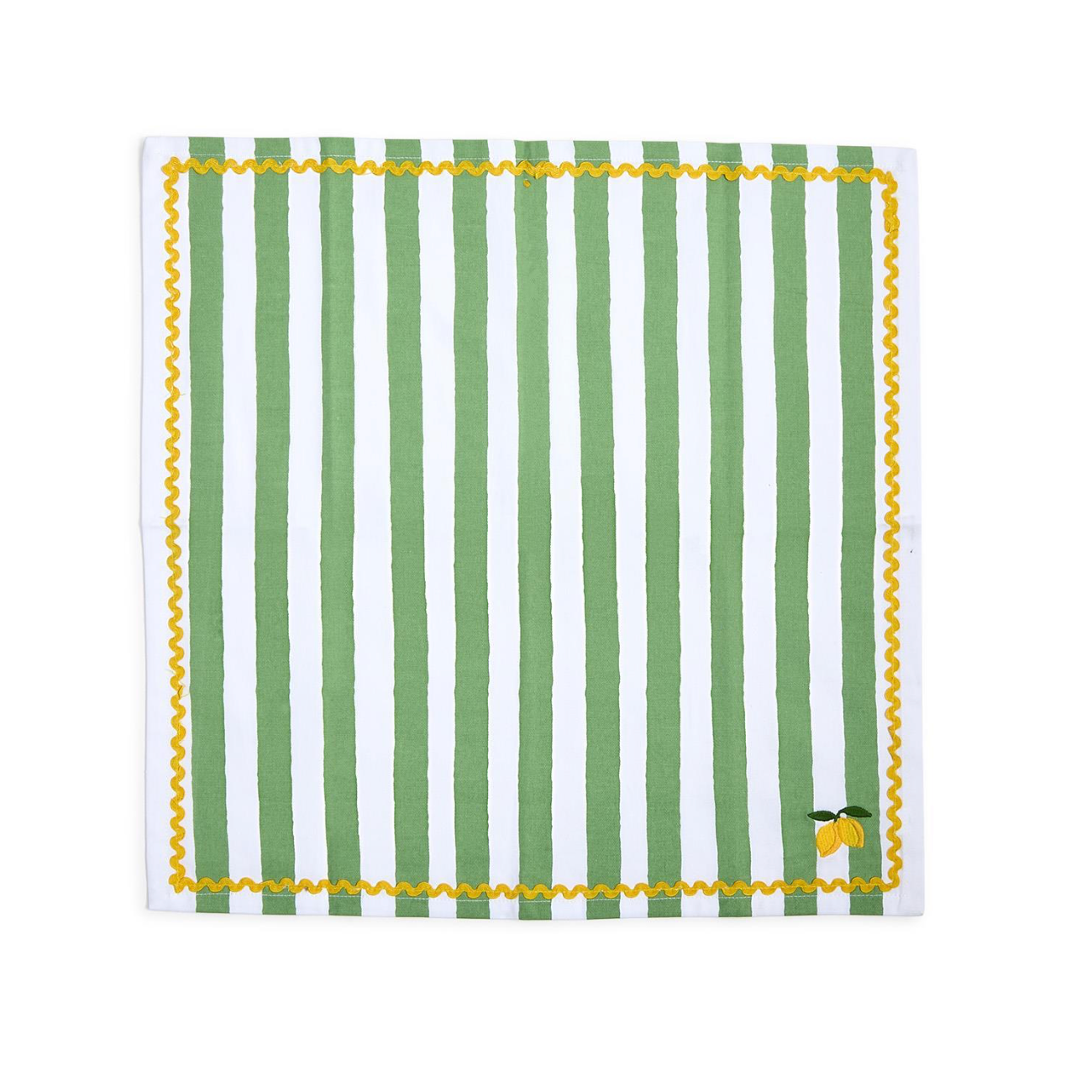 Set of 4, Lemon Grove Embroidered Cloth Dinner Napkin