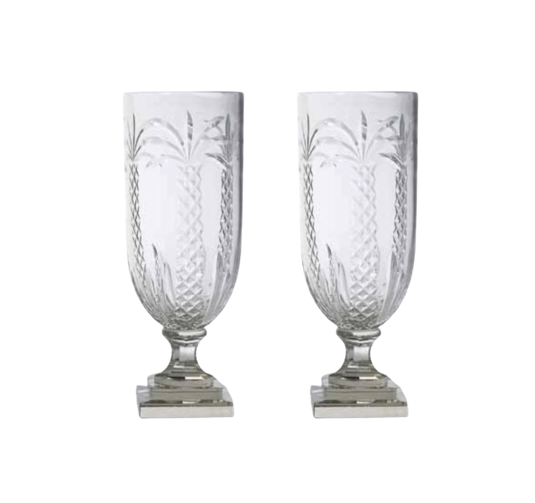 A Pair, Palm Tree Etched Hurricanes Extra Large