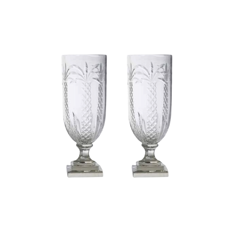 A Pair, Palm Tree Etched Hurricanes Extra Large