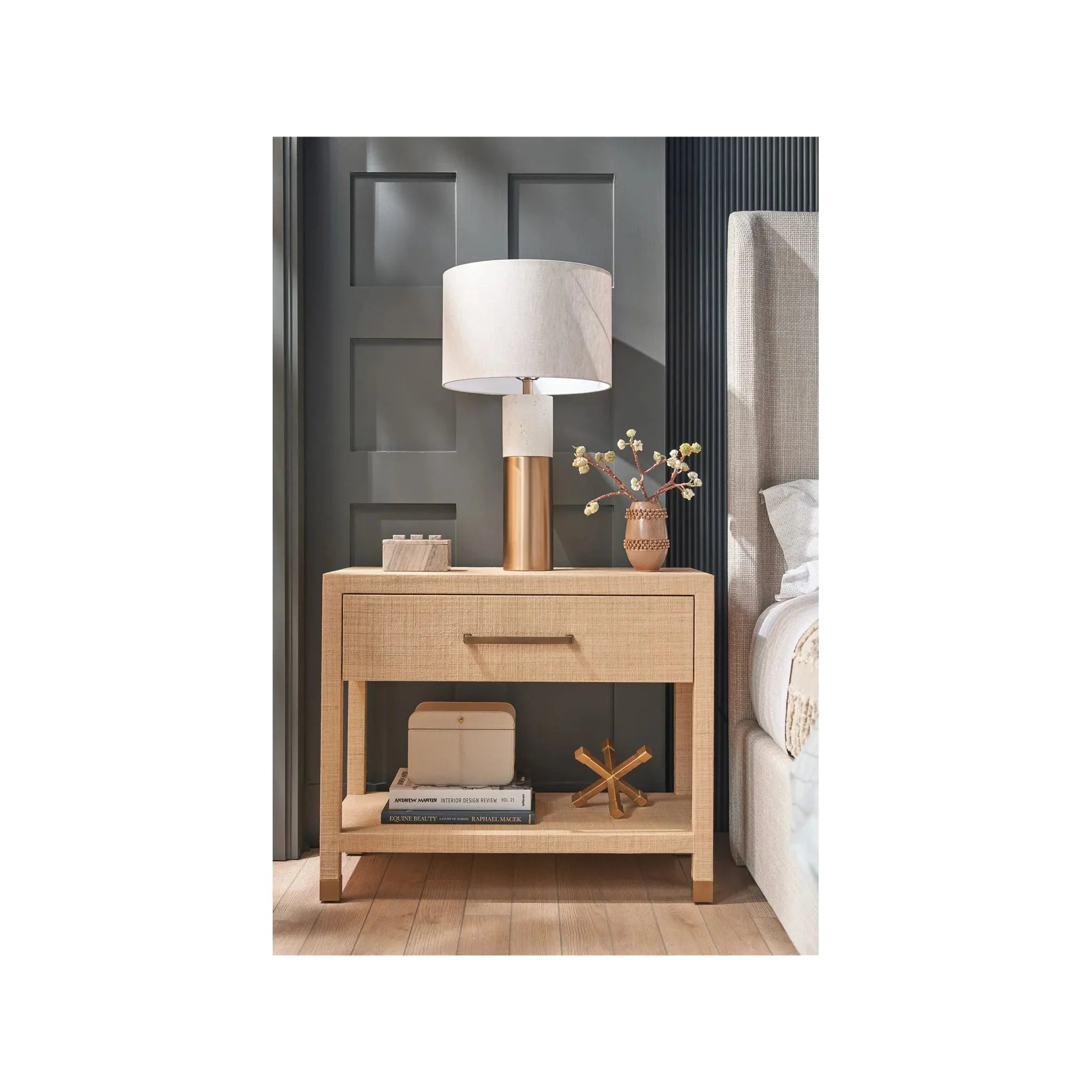 Light Raffia Nightstand