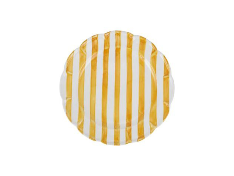 Amalfitana Yellow Striped Round Platter