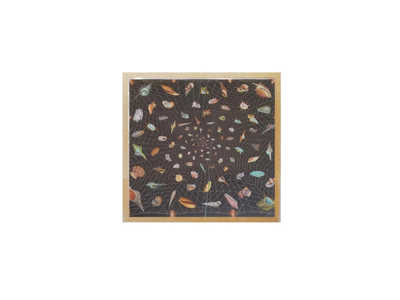 Dark Chocolate Gucci Silk Scarf on Madagacar Grasscloth in Custom Acrylic Shadowbox Frame