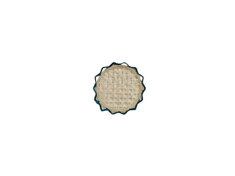 Navy Trim Sun Coaster