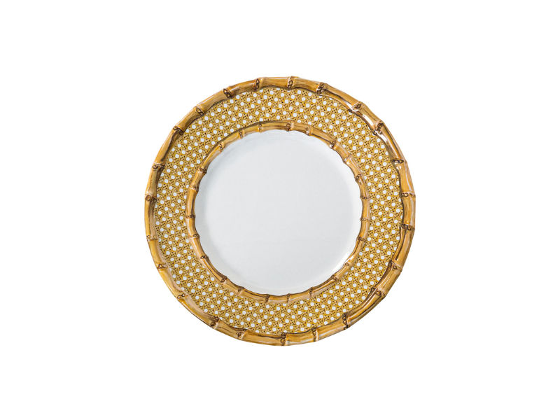Bamboo Caning Non-Breakable Dinner Plate